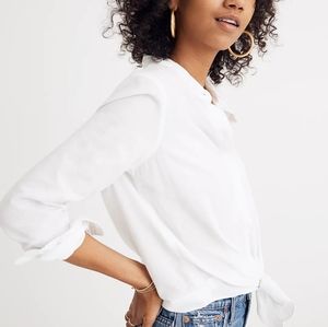 Madewell White Tie-Front Shirt

F3219